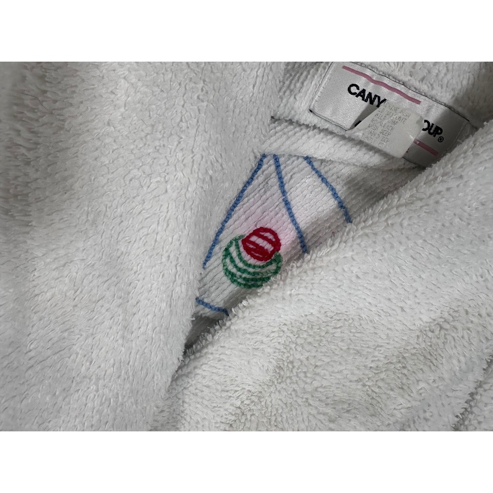Authentic Canyon Group Damze Martini Glass Chenille Robe XL FLAW - Read desc - Picture 12 of 12